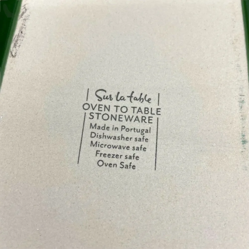 Sur La Table Green Three Section Dishwasher Safe Baking Dish Platter Snack Tray